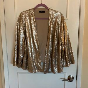 Ellos Gold Sequin Bolero Jacket